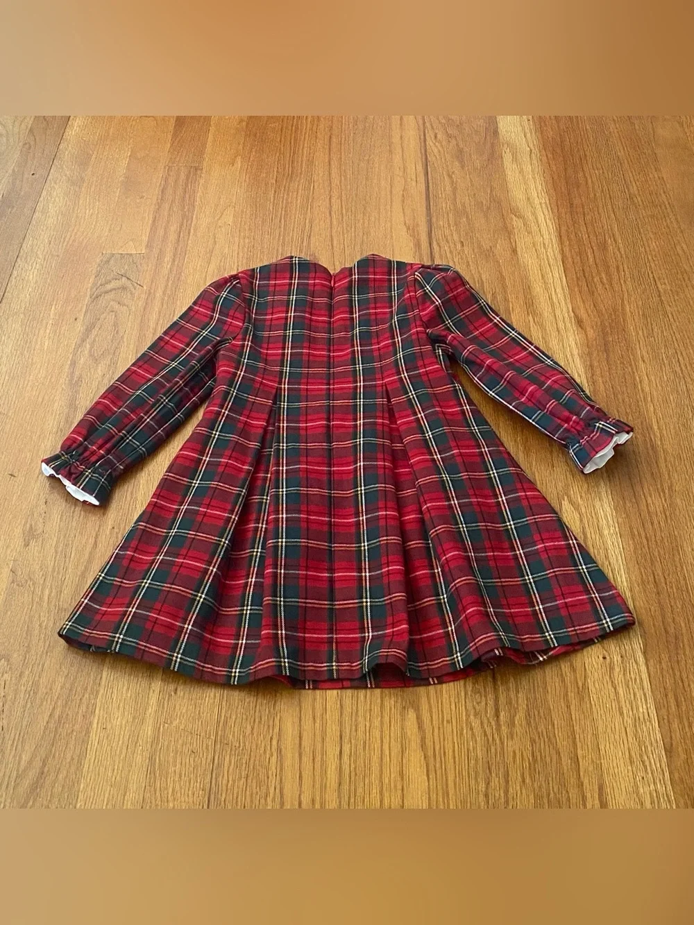 Tutto Piccolo Girls Formal Red Plaid Ruffle Front Dress